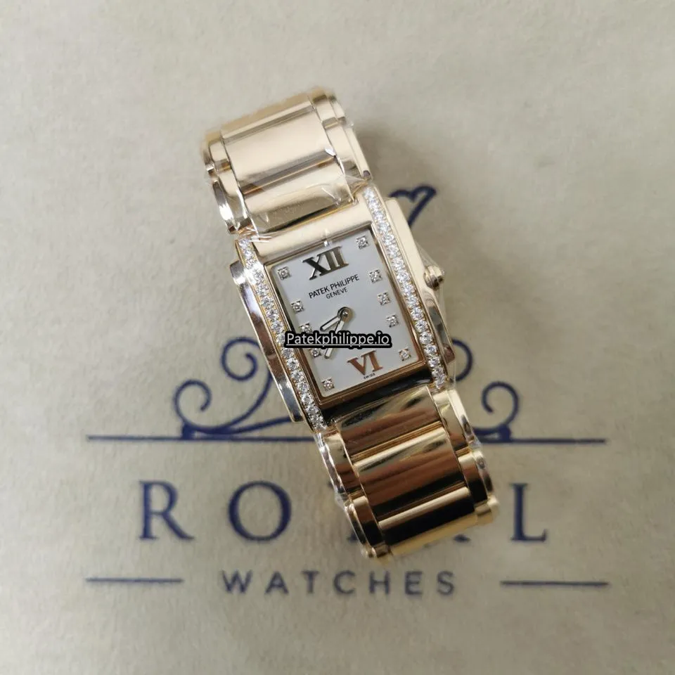 Patek Philippe Twenty-4 4910/11r-011 25x30MM Rose Gold Case Quartz
