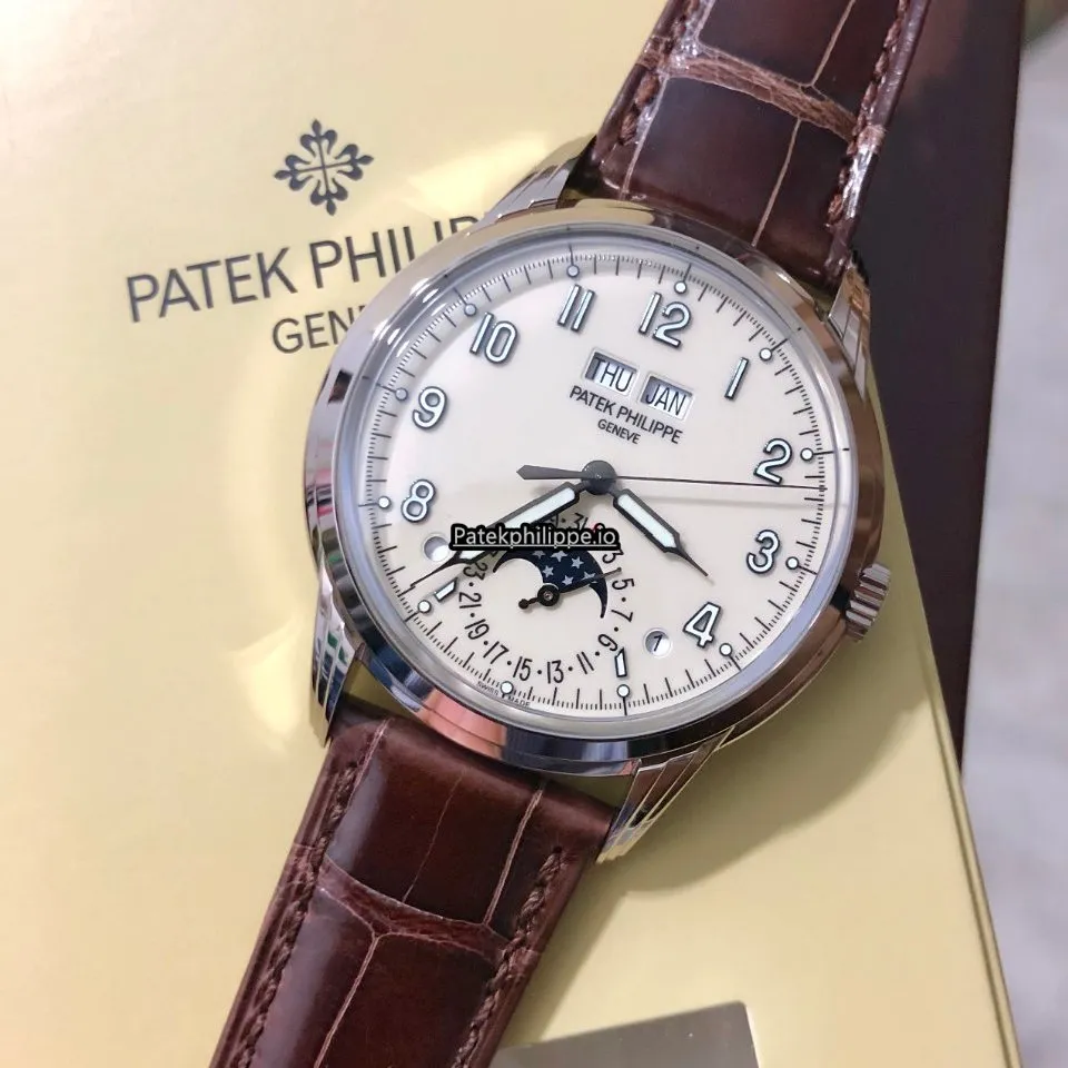 Alternative view of Patek Philippe Perpetual Calendar 5320g-001 40MM White Gold Case Automatic
