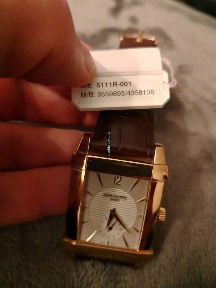Alternative view of Patek Philippe Gondolo 5111r-001 30x36MM Rose Gold Case Manual Winding