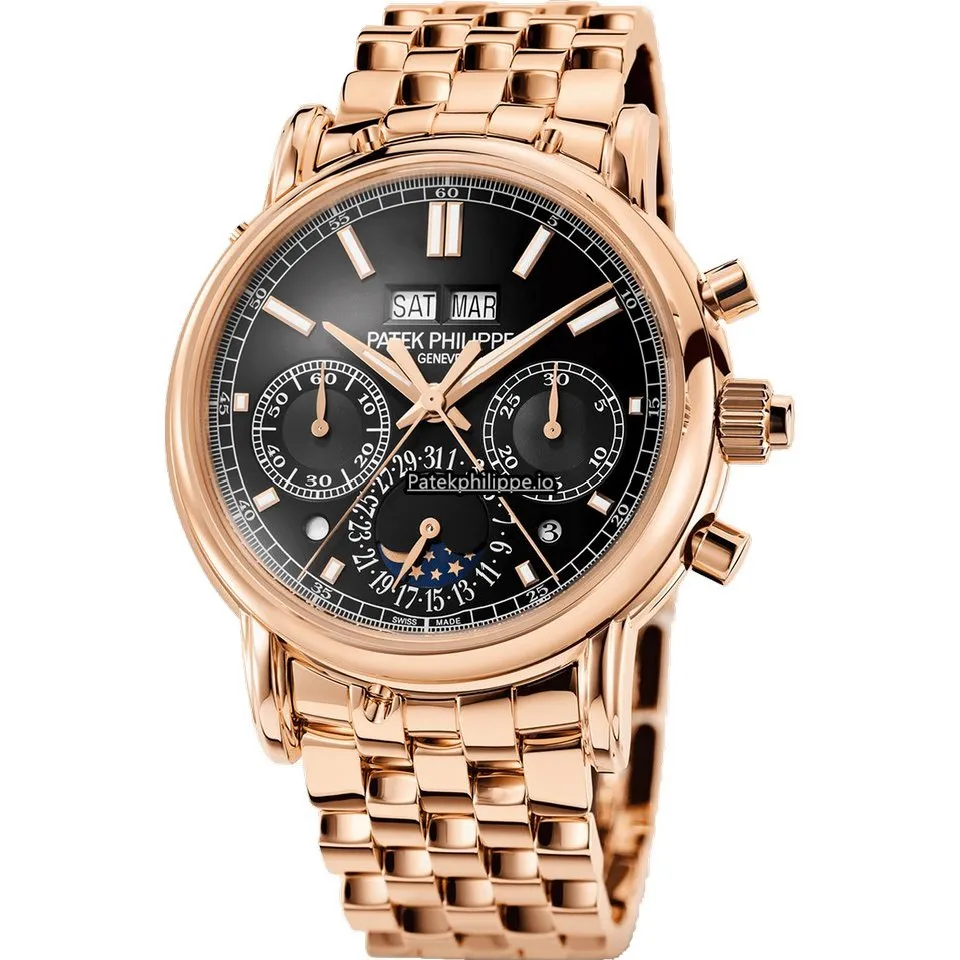 Alternative view of Patek Philippe Perpetual Calendar 5204/1r-001 40.2MM Rose Gold Case Manual Winding