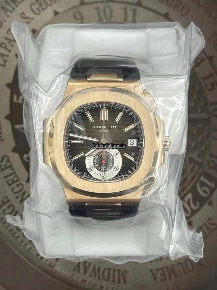 Patek Philippe Nautilus 5980r-001 40.5MM Rose Gold Case Automatic