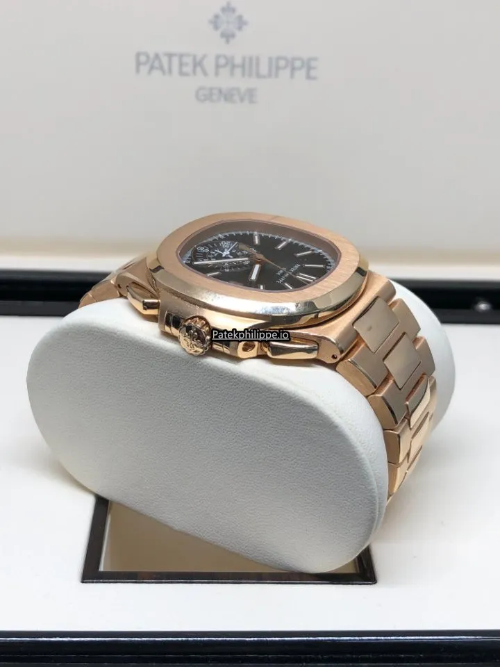 Alternative view of Patek Philippe Nautilus 5980/1r-001 40.5MM Rose Gold Case Automatic