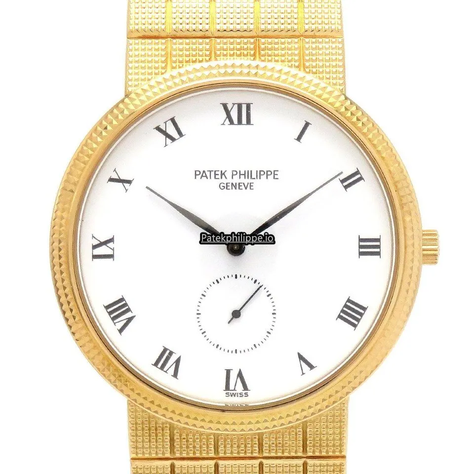 Patek Philippe Calatrava 3919j 33MM Yellow Gold Case Manual Winding
