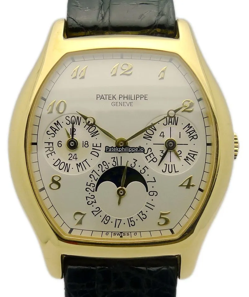 Alternative view of Patek Philippe Perpetual Calendar 5040 Yellow Gold Case Automatic
