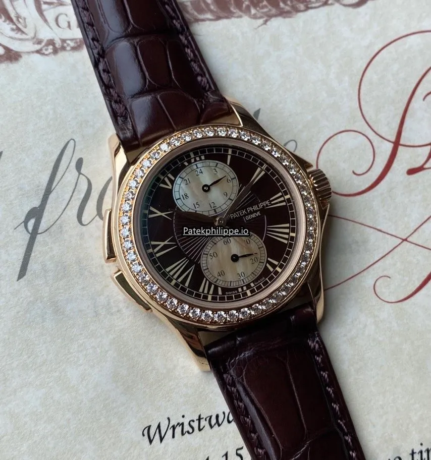 Alternative view of Patek Philippe Travel Time 4934r 35MM Rose Gold Case