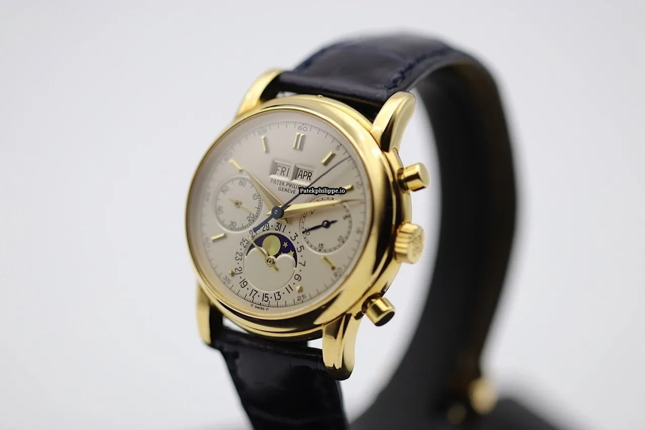Alternative view of Patek Philippe Perpetual Calendar 2499/100 38MM Yellow Gold Case Manual Winding