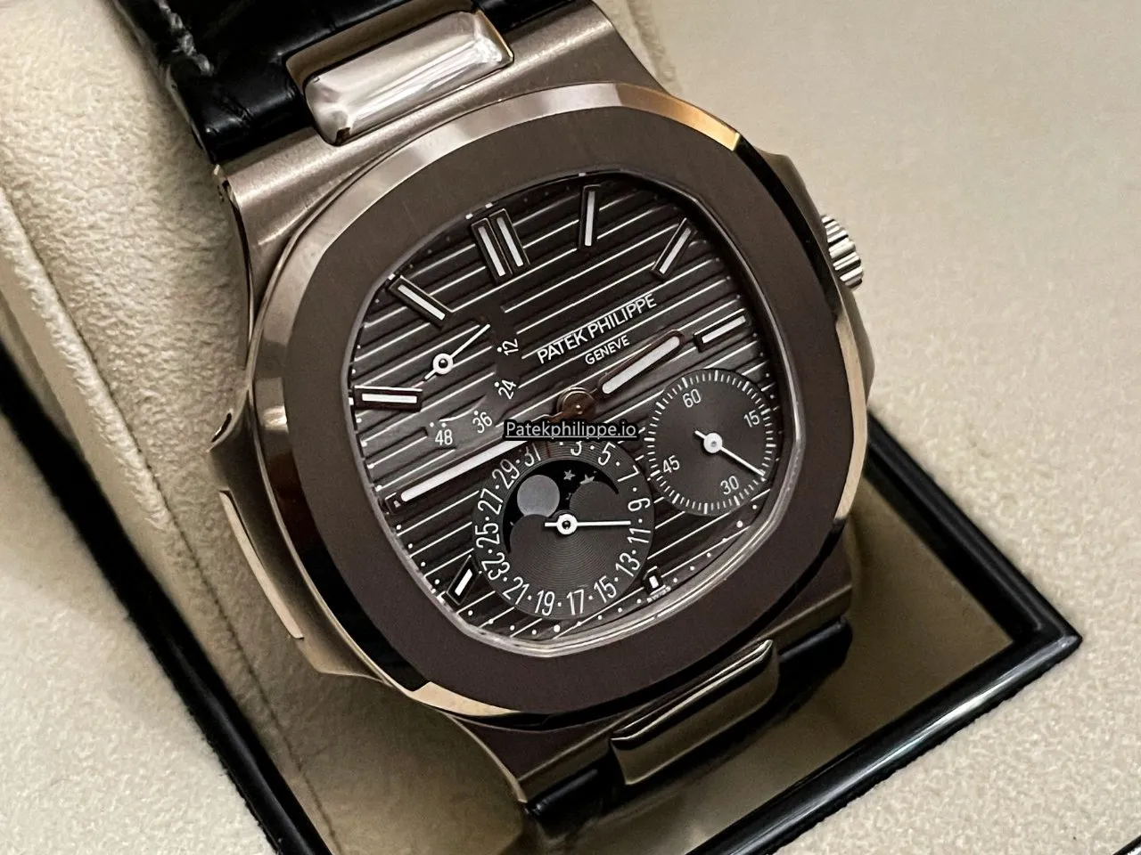 Alternative view of Patek Philippe Nautilus 5712g-001 40x38MM White Gold Case Automatic