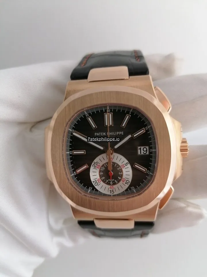 Patek Philippe Nautilus 5980r-001 40.5MM Rose Gold Case Automatic
