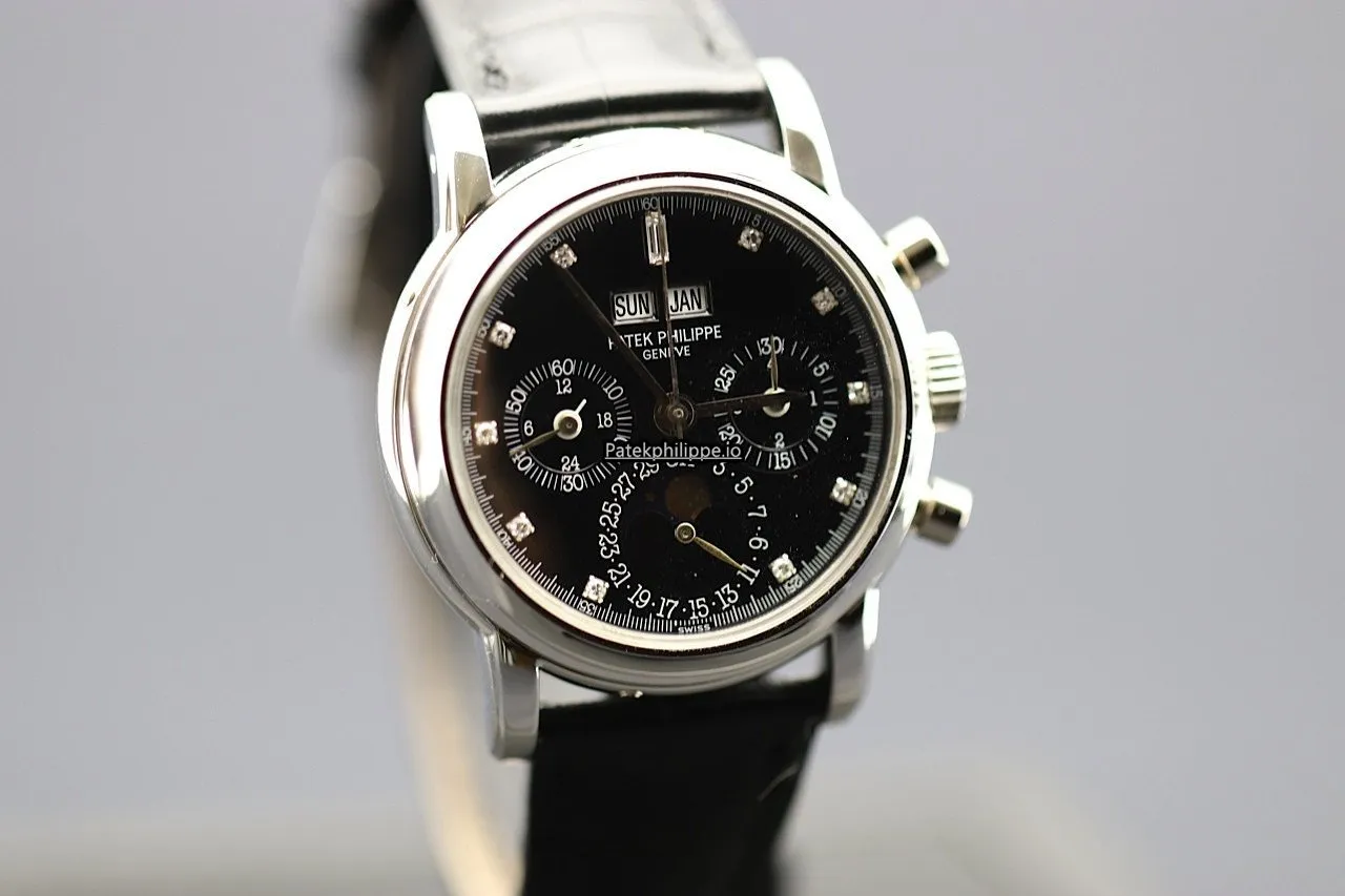 Alternative view of Patek Philippe Perpetual Calendar 3970ep 36MM Platinum Case Manual Winding