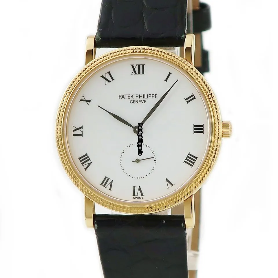 Patek Philippe Calatrava 3919j-001 33MM Yellow Gold Case Manual Winding