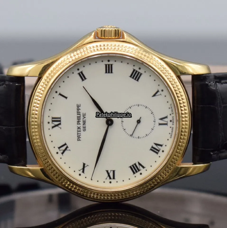 Alternative view of Patek Philippe Calatrava 35MM Yellow Gold Case Manual Winding