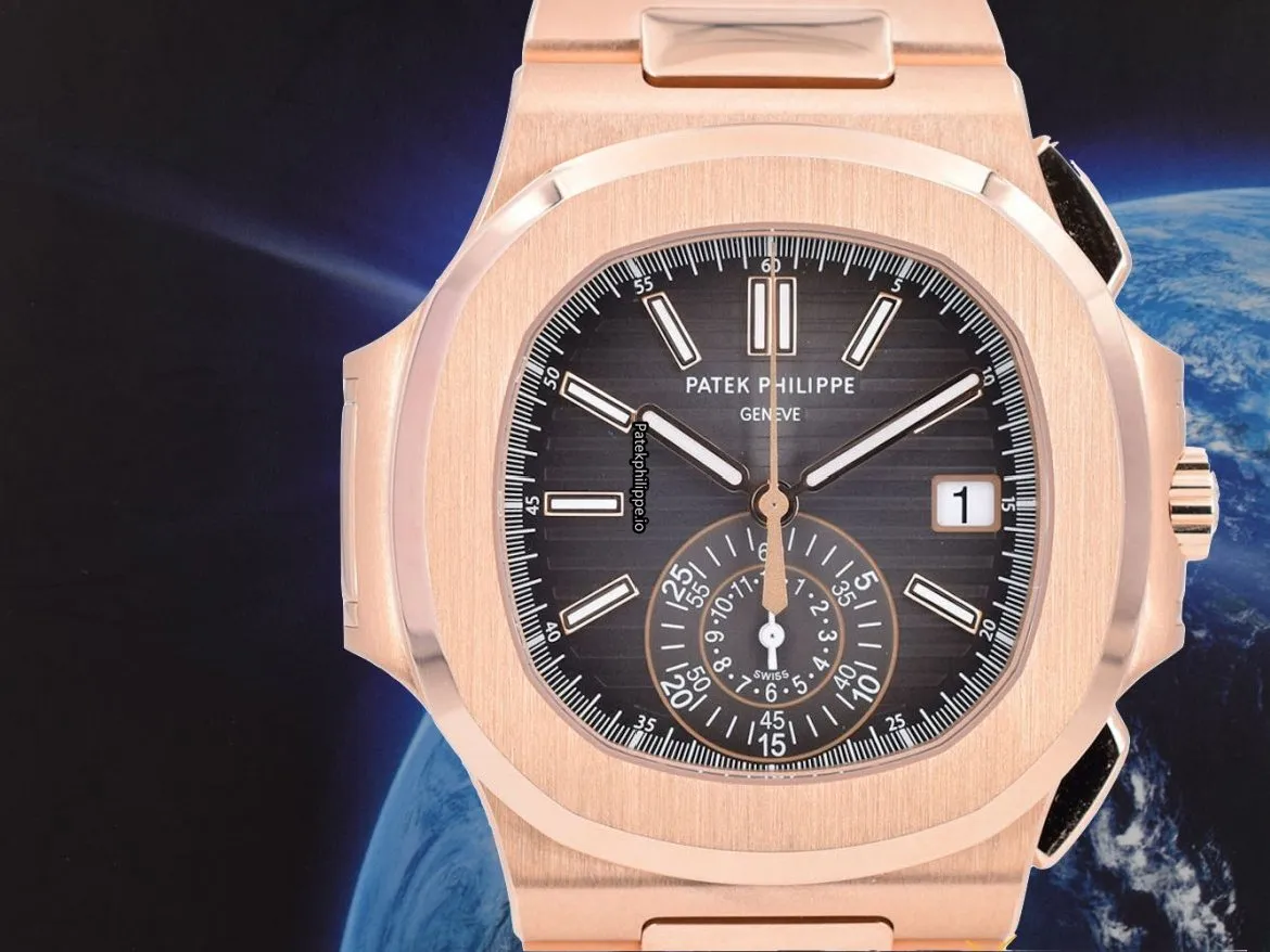 Patek Philippe Nautilus 5980/1r-001 40.5MM Rose Gold Case Automatic