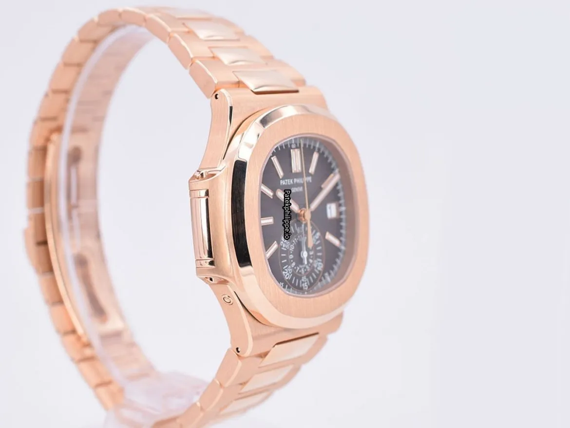 Alternative view of Patek Philippe Nautilus 5980/1r-001 40.5MM Rose Gold Case Automatic
