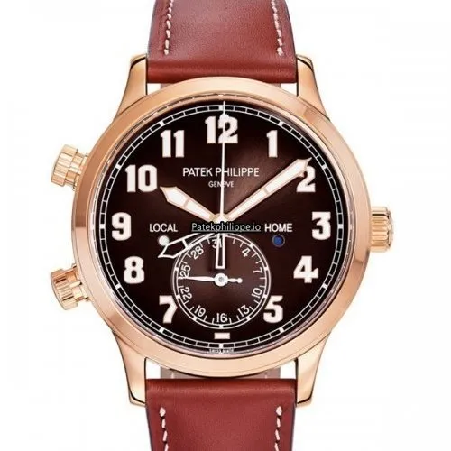 Patek Philippe Travel Time 5524r-001 42MM Rose Gold Case Automatic