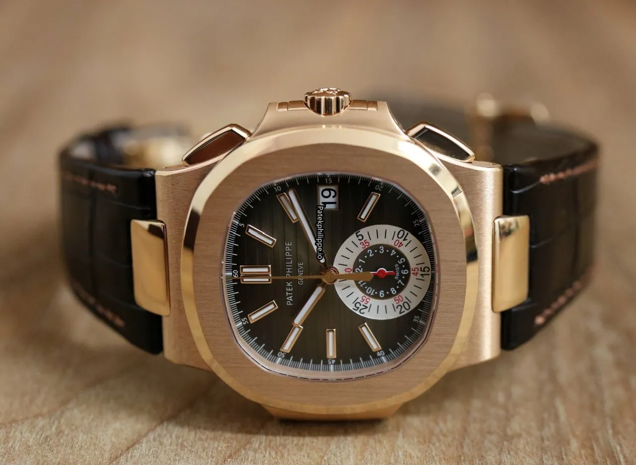 Patek Philippe Nautilus 5980r-001 40.5MM Rose Gold Case Automatic