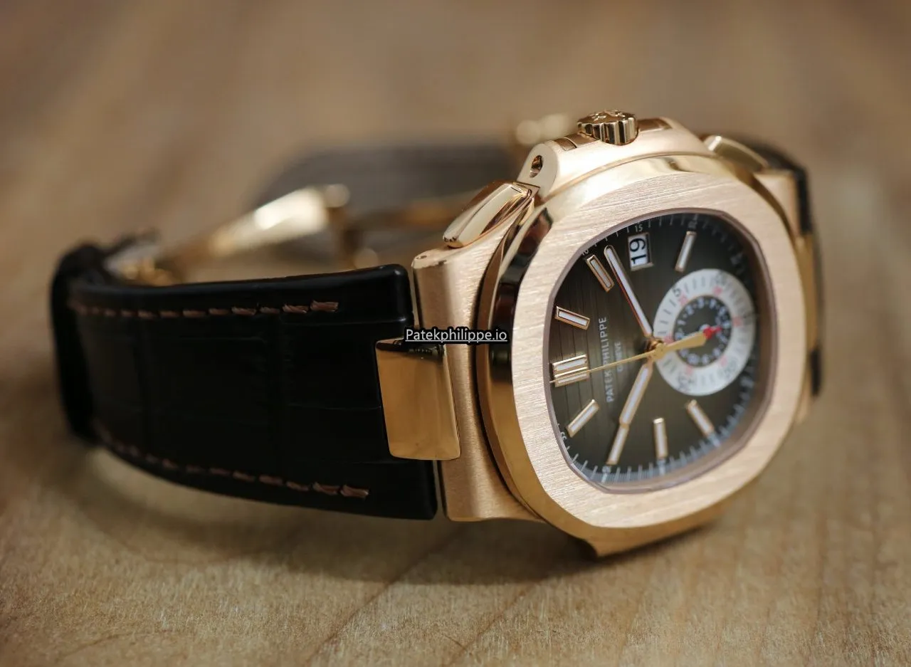 Alternative view of Patek Philippe Nautilus 5980r-001 40.5MM Rose Gold Case Automatic