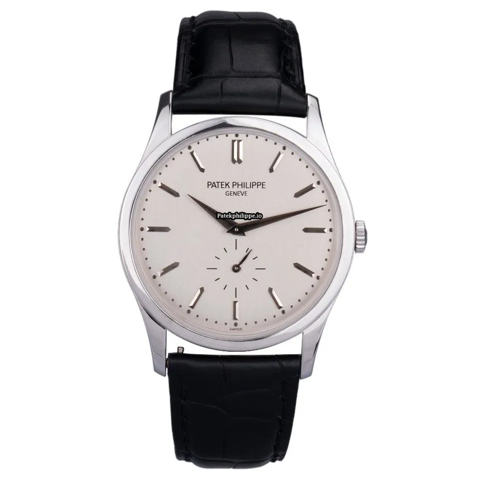 Alternative view of Patek Philippe Calatrava 5196g-001 37MM White Gold Case Manual Winding