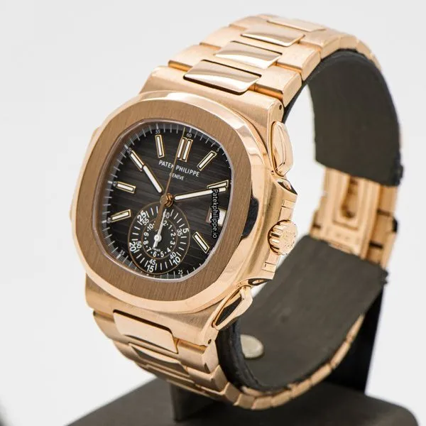Alternative view of Patek Philippe Nautilus 5980/1r-001 40.5MM Rose Gold Case Automatic