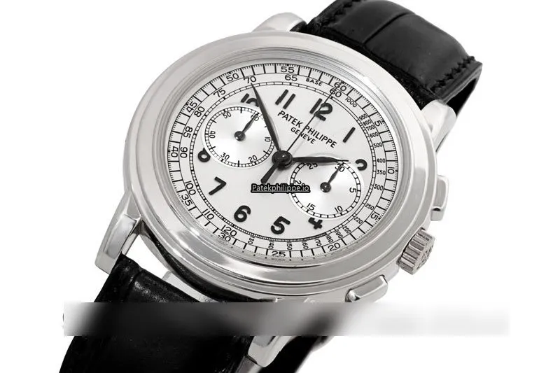 Alternative view of Patek Philippe Chronograph 5070g 43MM White Gold Case Manual Winding