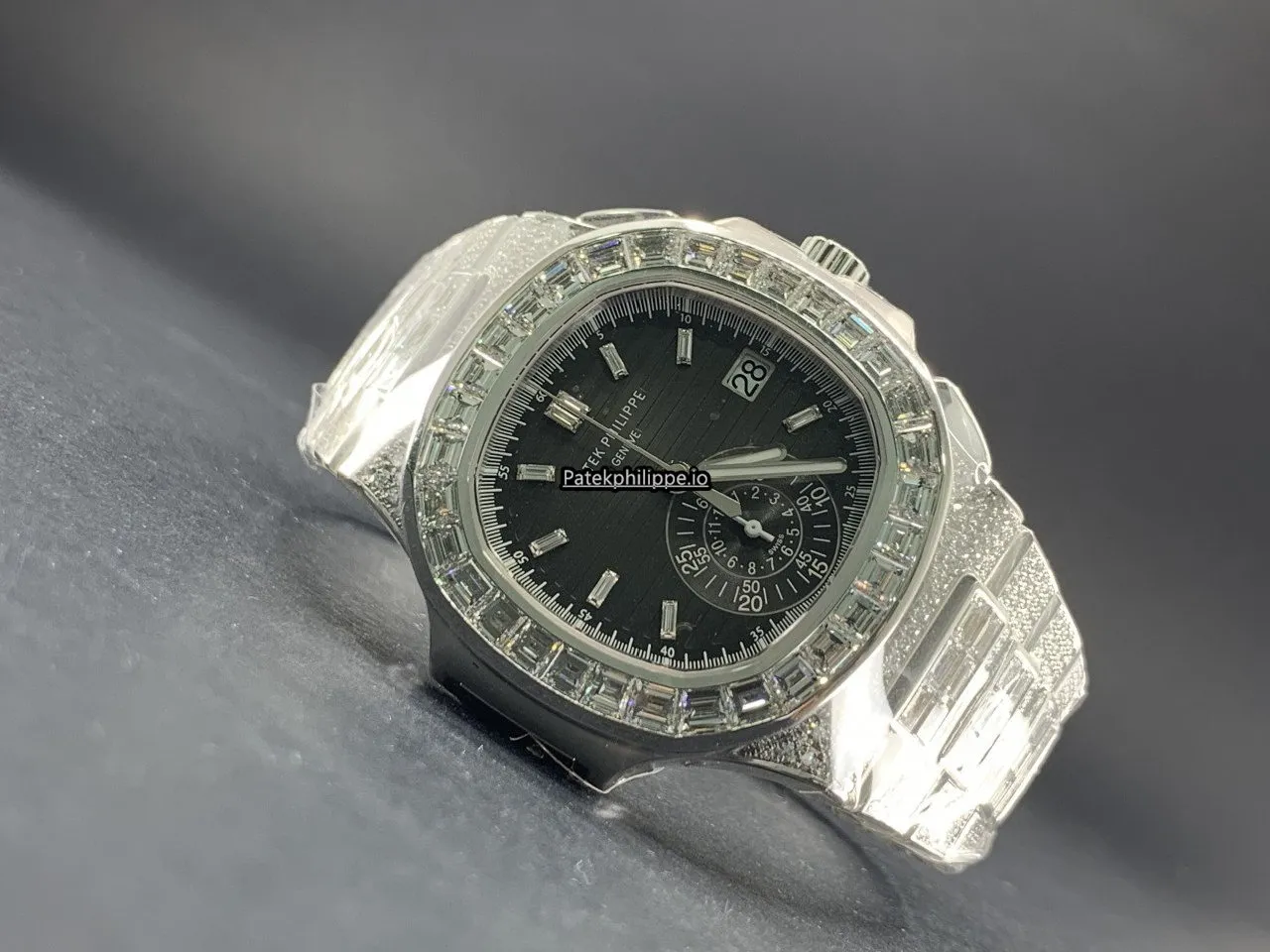 Alternative view of Patek Philippe Nautilus 5980/1400g-010 40.5MM White Gold Case Automatic