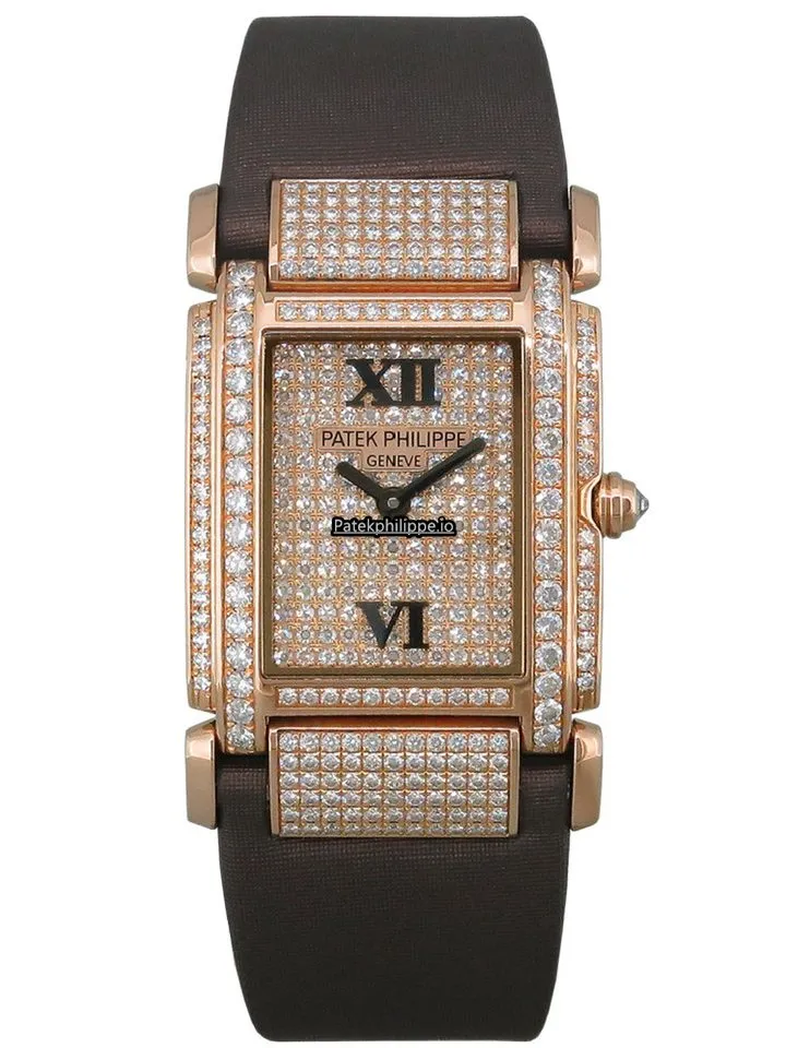 Patek Philippe Twenty-4 4910r 30x25MM Rose Gold Case Quartz