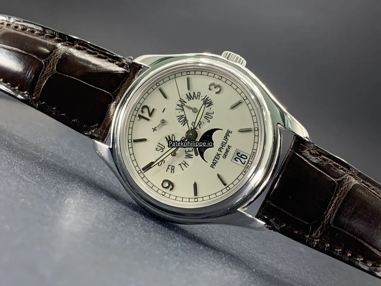 Alternative view of Patek Philippe Annual Calendar 5146g-001 39MM White Gold Case Automatic