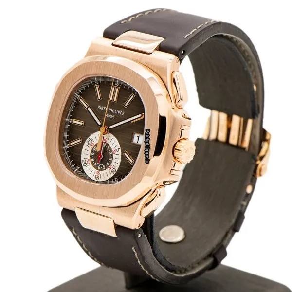 Alternative view of Patek Philippe Nautilus 5980r-001 40.5MM Rose Gold Case Automatic