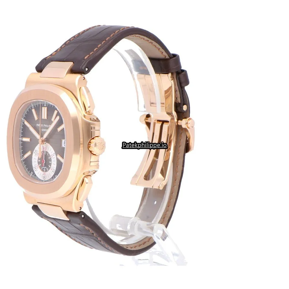 Alternative view of Patek Philippe Nautilus 5980r-001 40.5MM Rose Gold Case Automatic