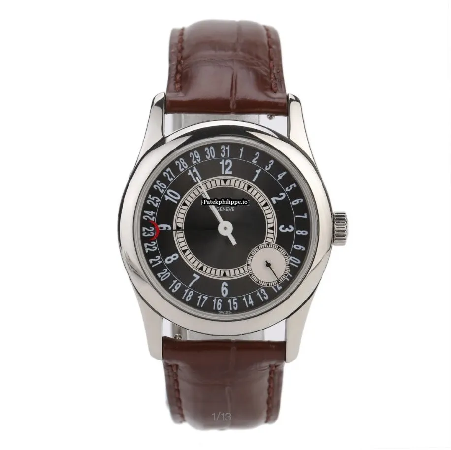 Alternative view of Patek Philippe Calatrava 6000g-001 37MM White Gold Case Automatic