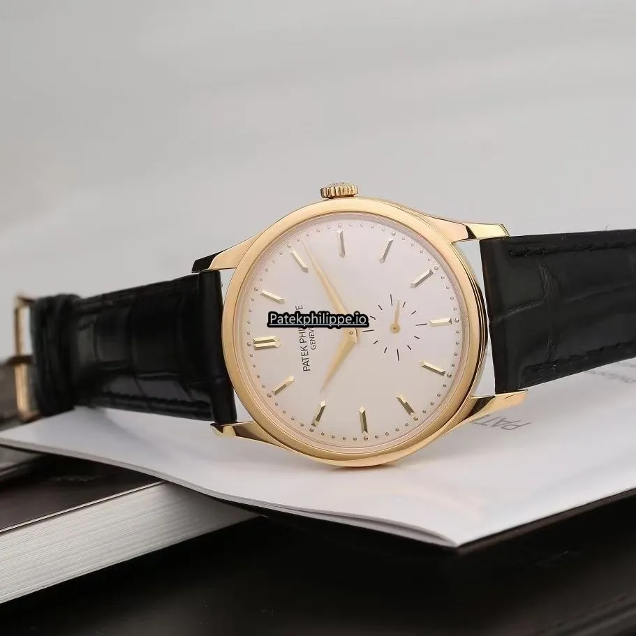 Alternative view of Patek Philippe Calatrava 5196j-001 37MM Yellow Gold Case Manual Winding