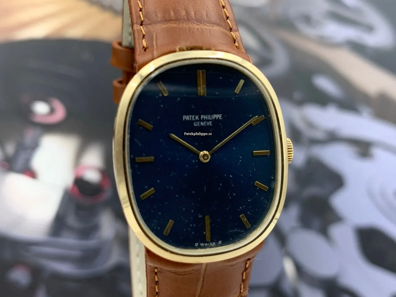 Alternative view of Patek Philippe Golden Ellipse 3748 27x32MM Yellow Gold Case Manual Winding