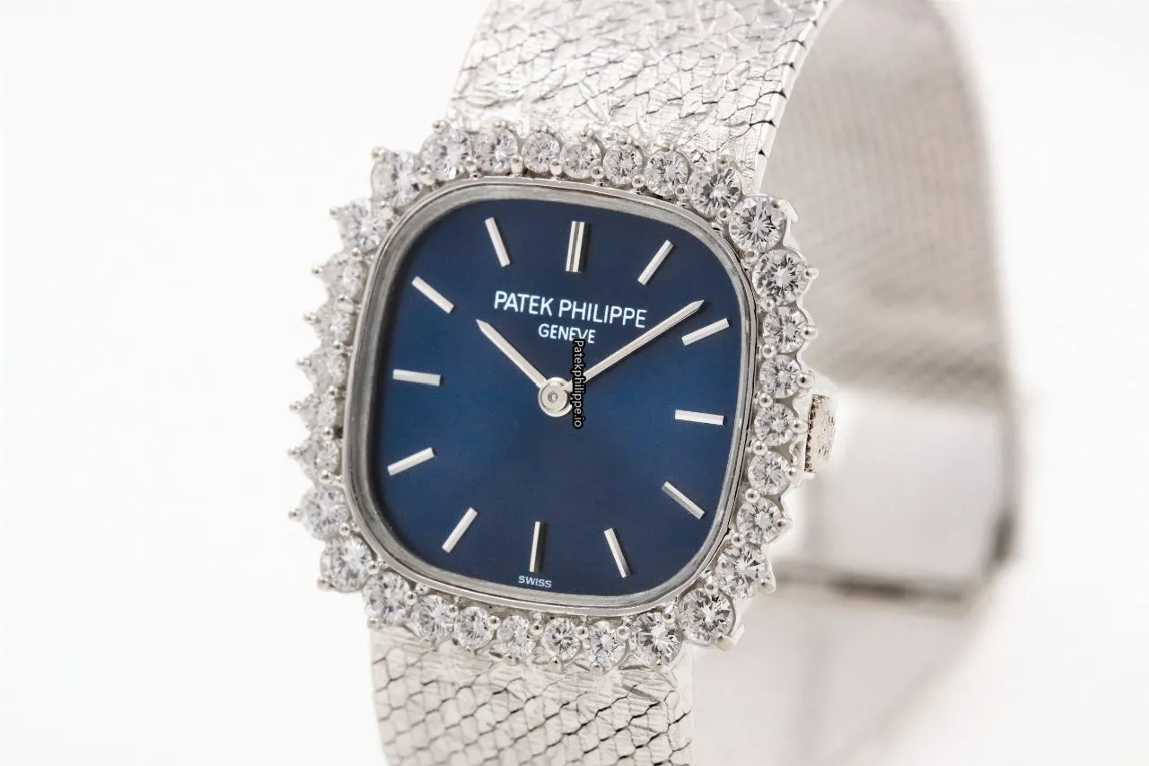Alternative view of Patek Philippe Golden Ellipse 4181 24MM White Gold Case Manual Winding