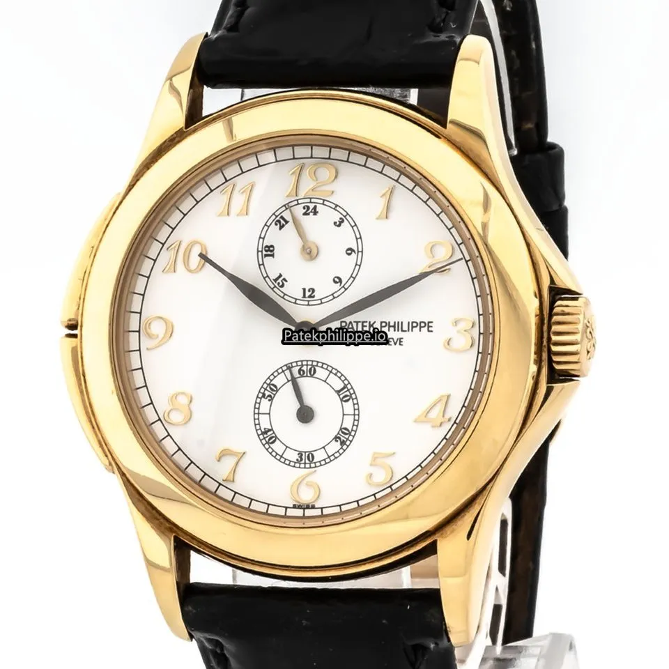 Patek Philippe Travel Time 5134j-001 37MM Yellow Gold Case Manual Winding
