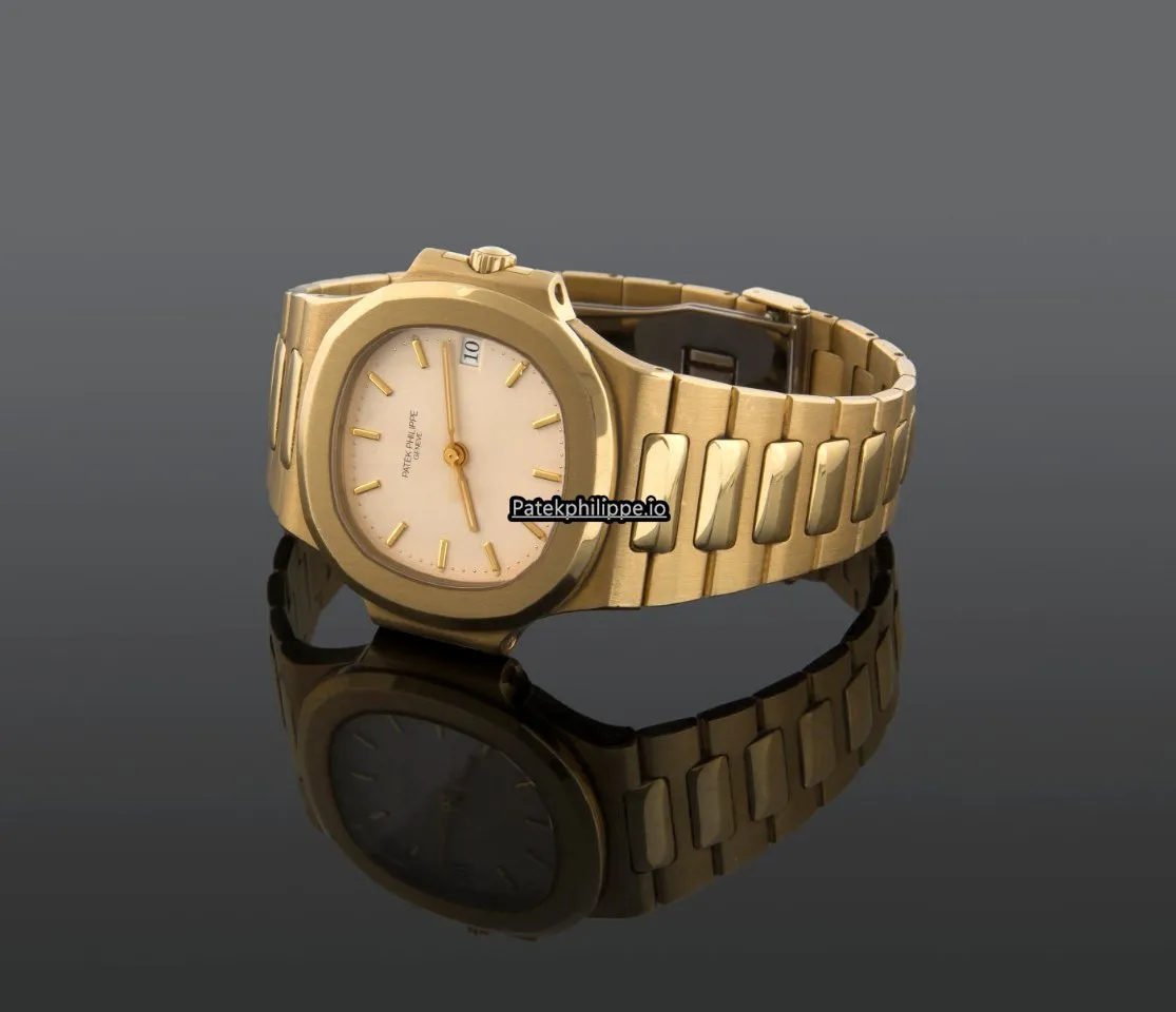 Alternative view of Patek Philippe Nautilus 3800/001 37MM Yellow Gold Case Automatic