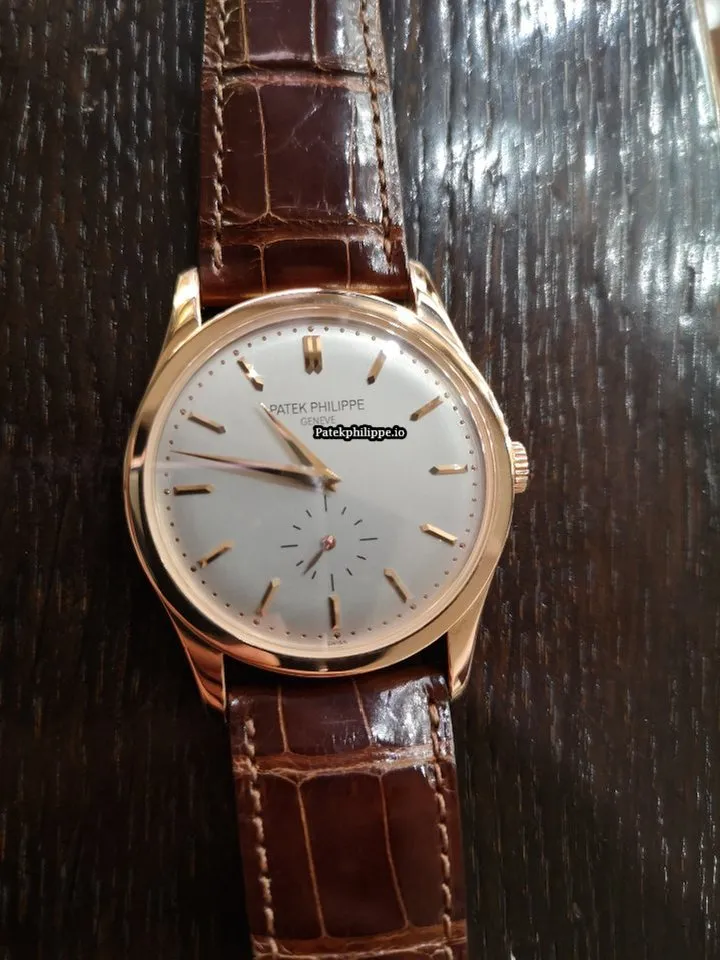 Patek Philippe Calatrava 5196r-001 37MM Rose Gold Case Manual Winding