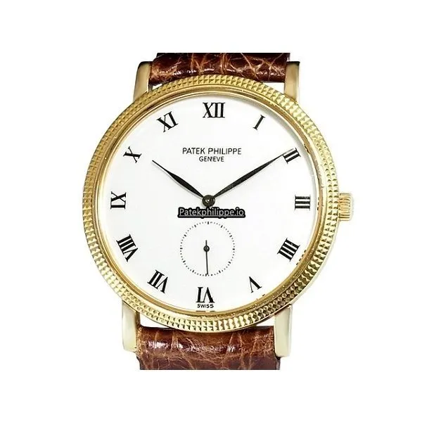 Patek Philippe Calatrava 3919j-001 33MM Yellow Gold Case Manual Winding
