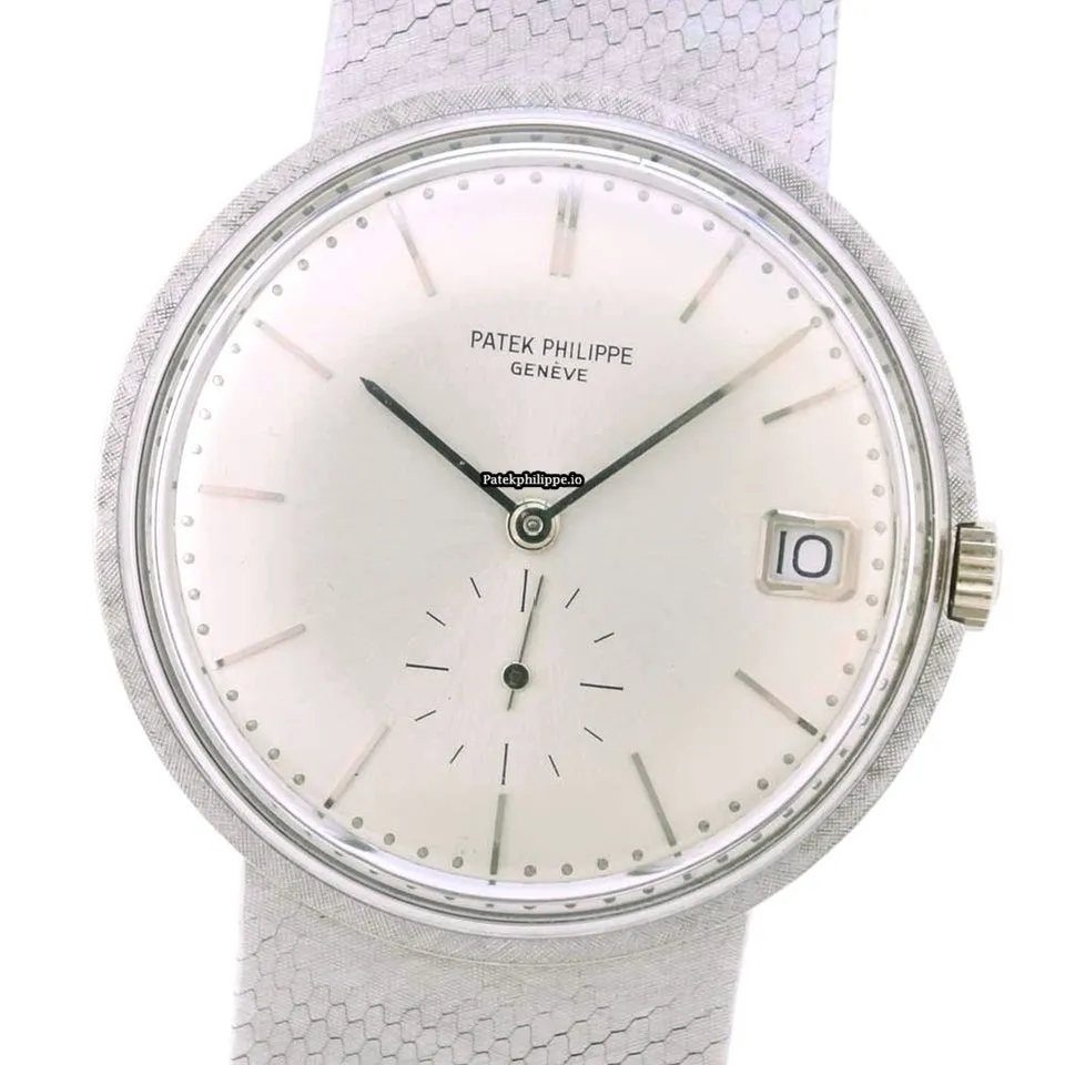 Patek Philippe Calatrava Jun-45 35x10MM White Gold Case Manual Winding