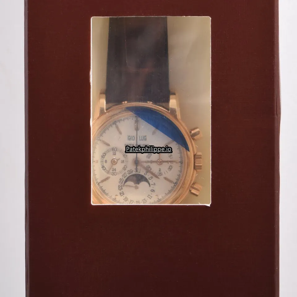 Alternative view of Patek Philippe Perpetual Calendar 3970er Rose Gold Case Manual Winding