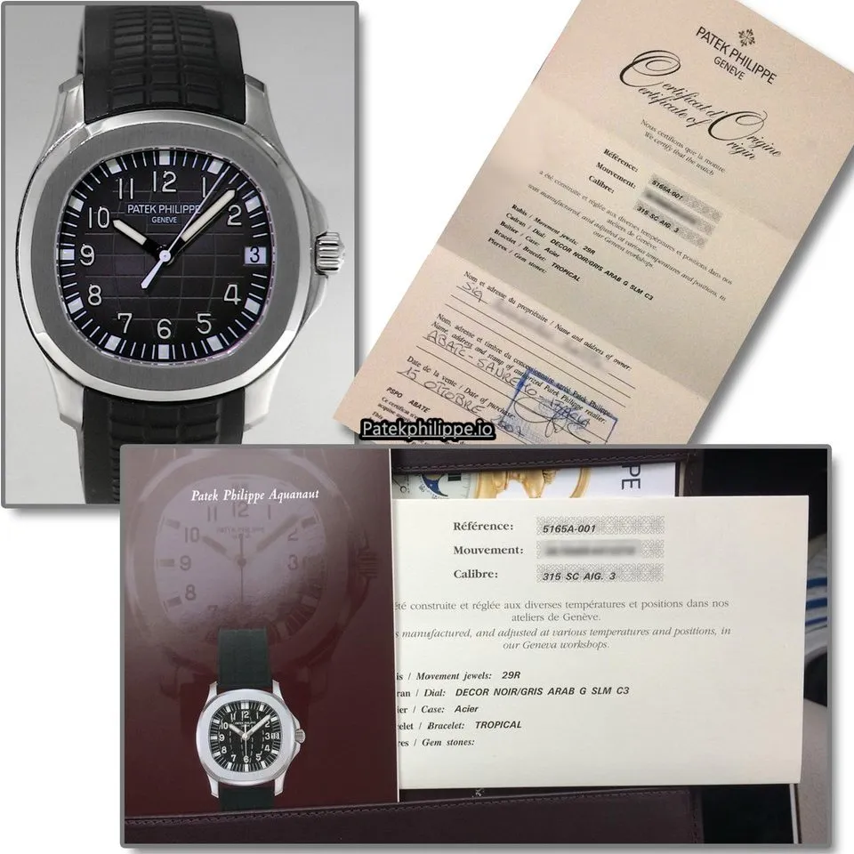 Alternative view of Patek Philippe Aquanaut 5165a-001. 38MM Steel Case Automatic