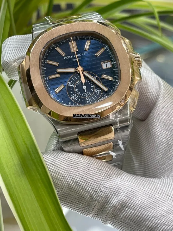 Alternative view of Patek Philippe Nautilus 5980/1ar-001 40.5x38.5MM Gold/steel Case Automatic