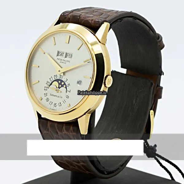 Alternative view of Patek Philippe Perpetual Calendar 3450j 37.5MM Yellow Gold Case Automatic