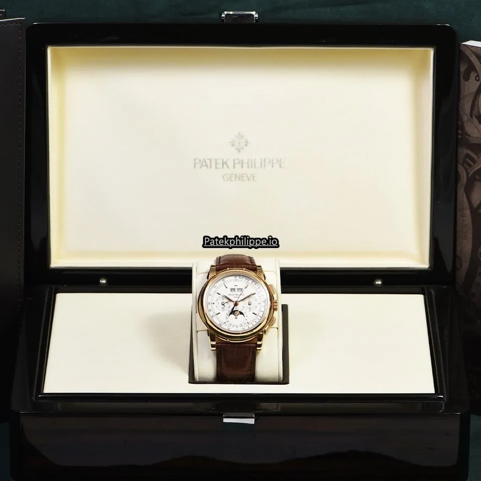 Alternative view of Patek Philippe Perpetual Calendar 5970r-001 40MM Rose Gold Case Manual Winding