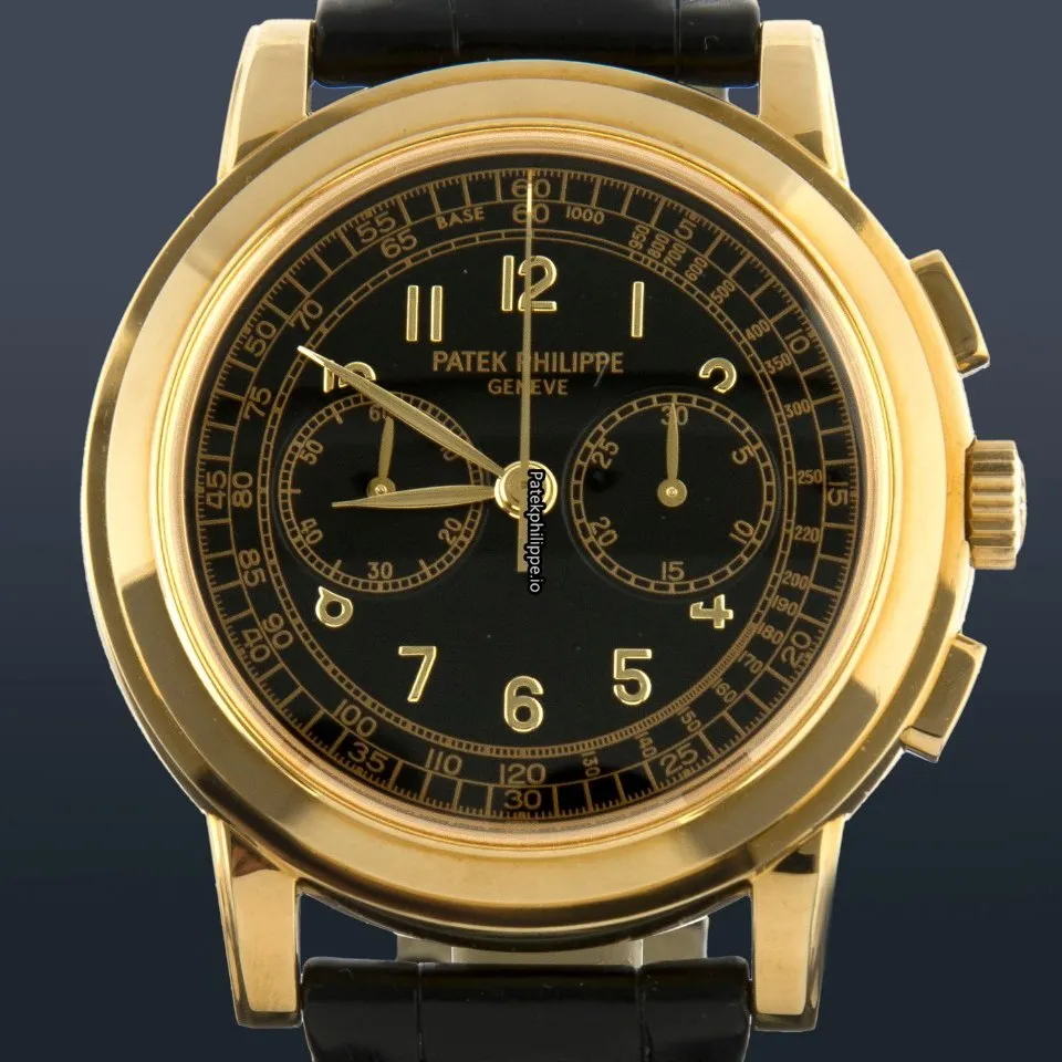 Alternative view of Patek Philippe Chronograph 5070 J 42MM Yellow Gold Case Manual Winding