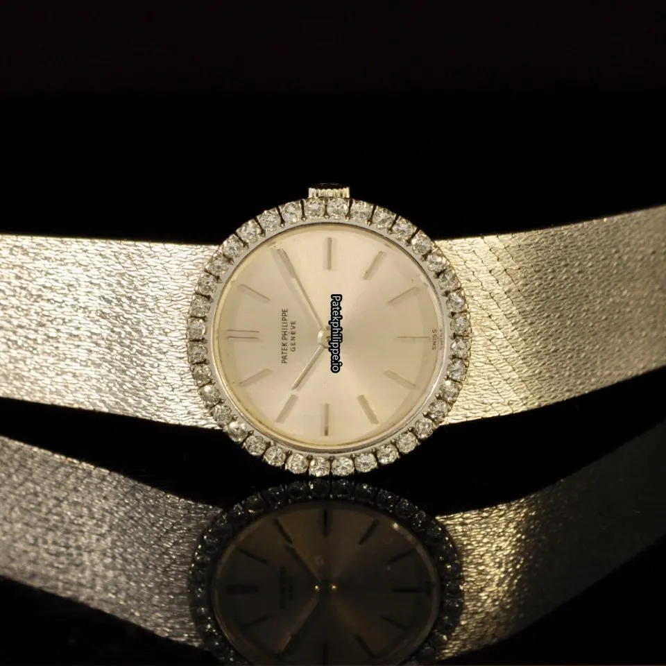Alternative view of Patek Philippe 24MM White Gold Case Manual Winding