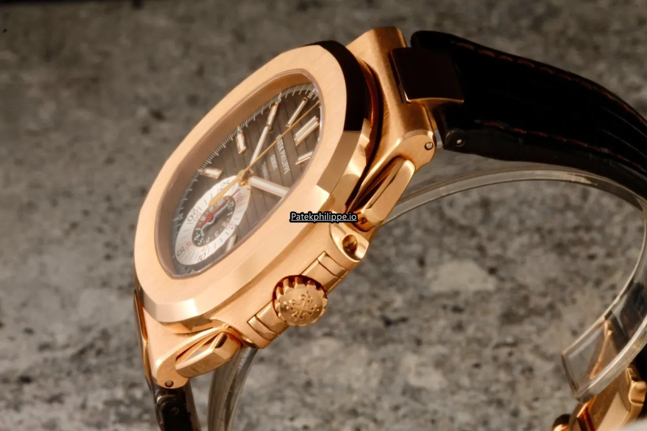 Alternative view of Patek Philippe Nautilus 5980r-001 40.5MM Rose Gold Case Automatic