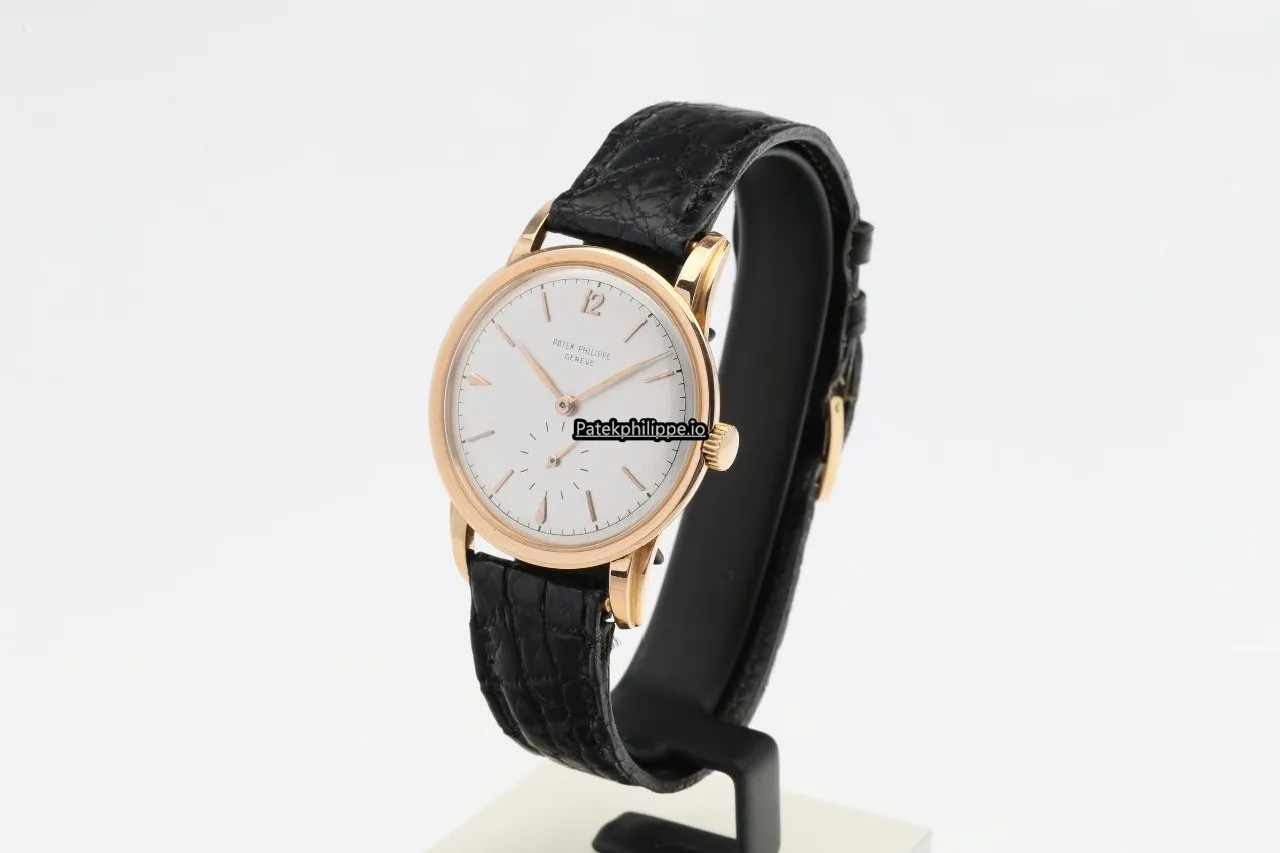 Alternative view of Patek Philippe Calatrava 2452 35MM Rose Gold Case Manual Winding