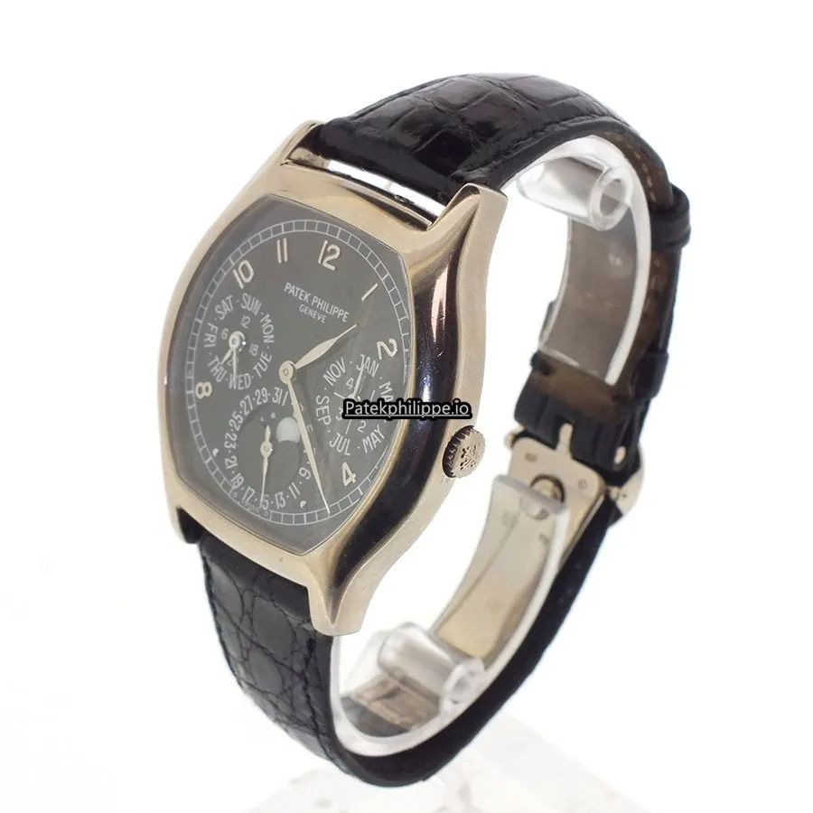 Alternative view of Patek Philippe Perpetual Calendar 5040 35MM White Gold Case Automatic