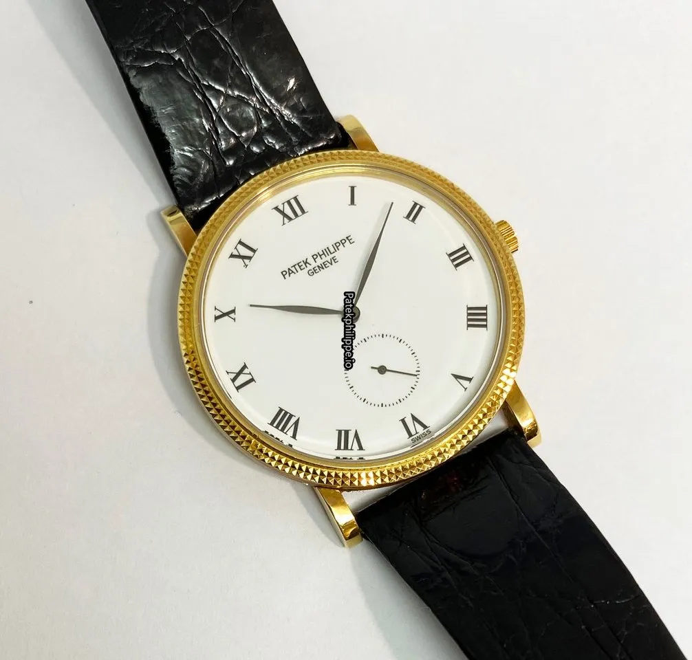 Patek Philippe Calatrava 3919j 33MM Yellow Gold Case Manual Winding