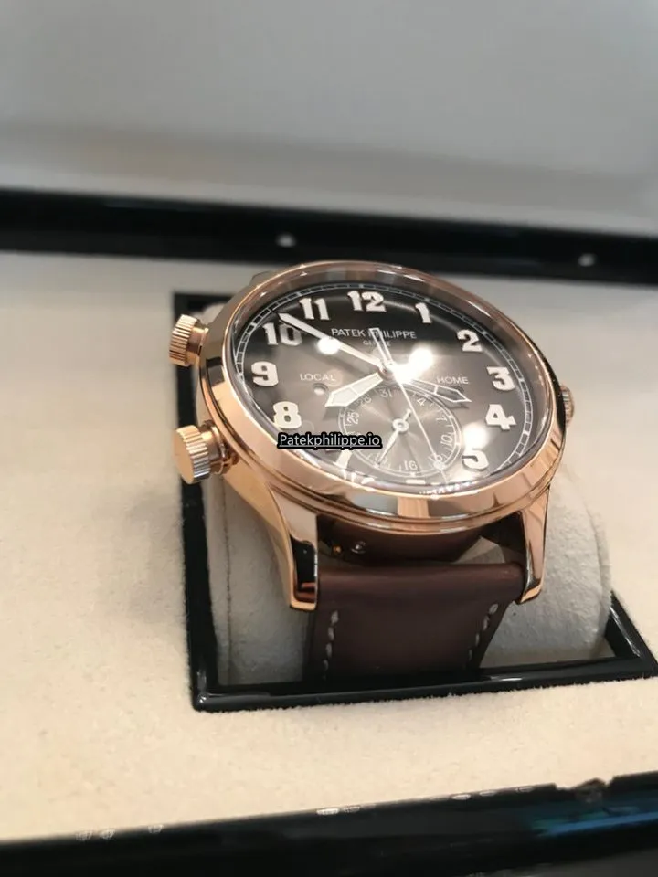 Alternative view of Patek Philippe Travel Time 5524r-001 42MM Rose Gold Case Automatic