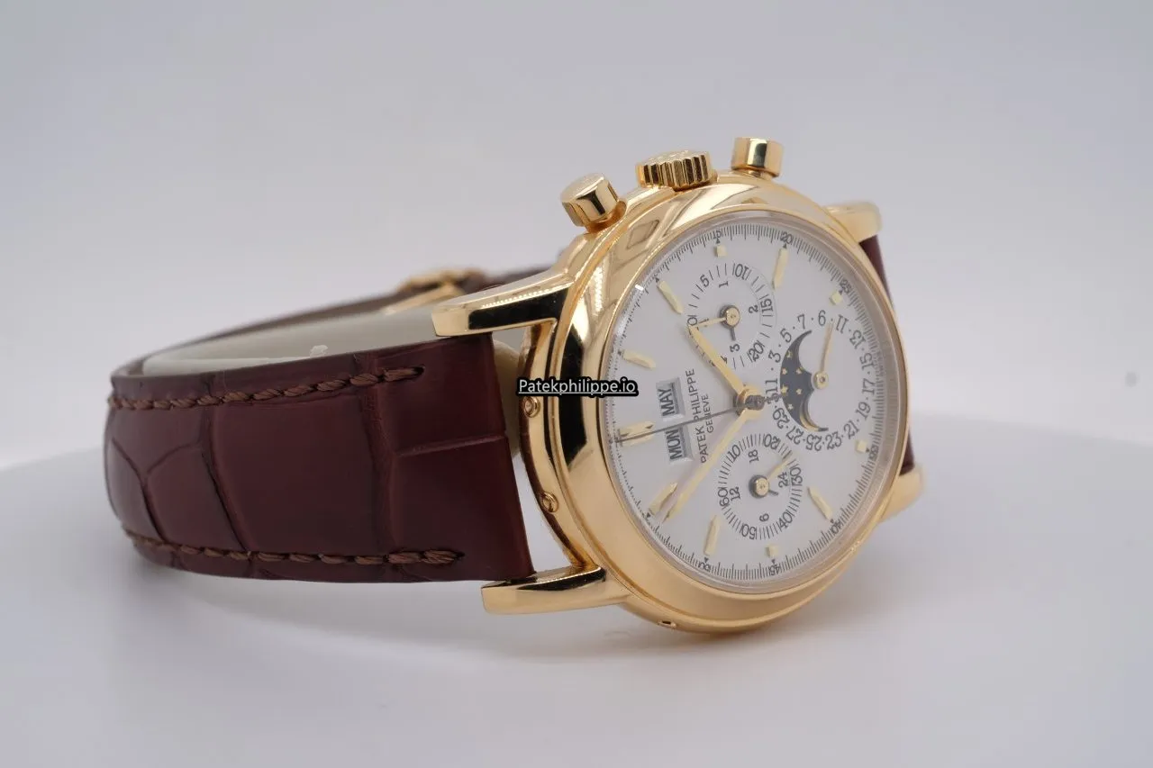 Alternative view of Patek Philippe Perpetual Calendar 3970 J 36MM Yellow Gold Case Manual Winding